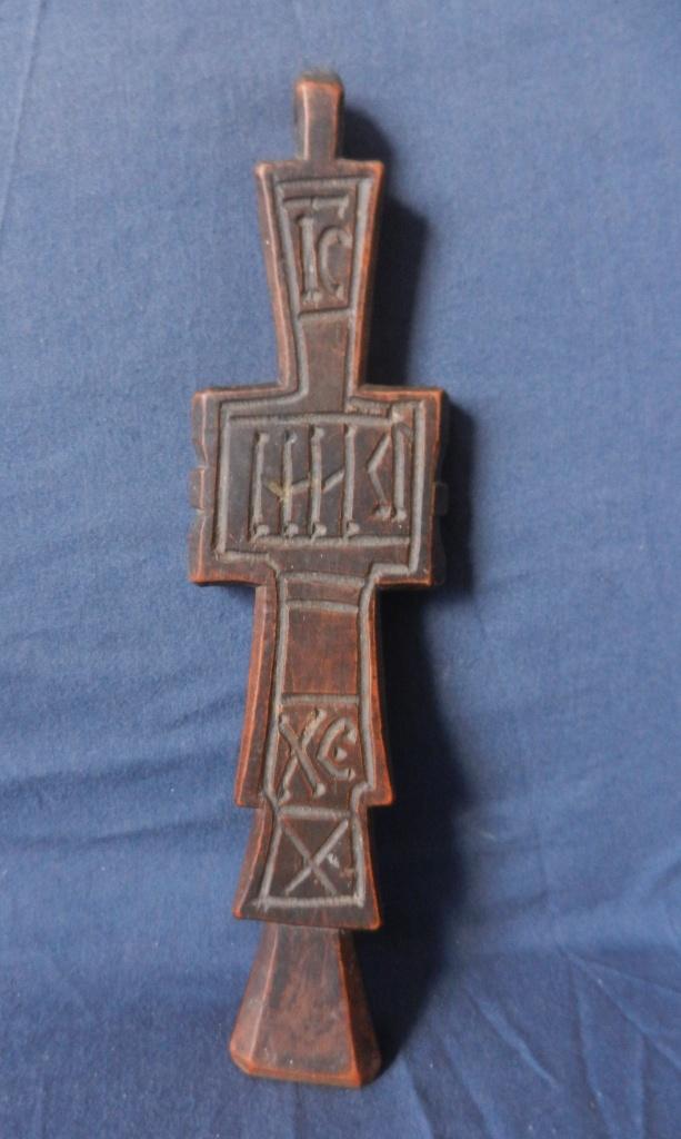 Houten kruis zgn Pristolnice Orthodox Pasen Roemeens 1881, Ophalen of Verzenden