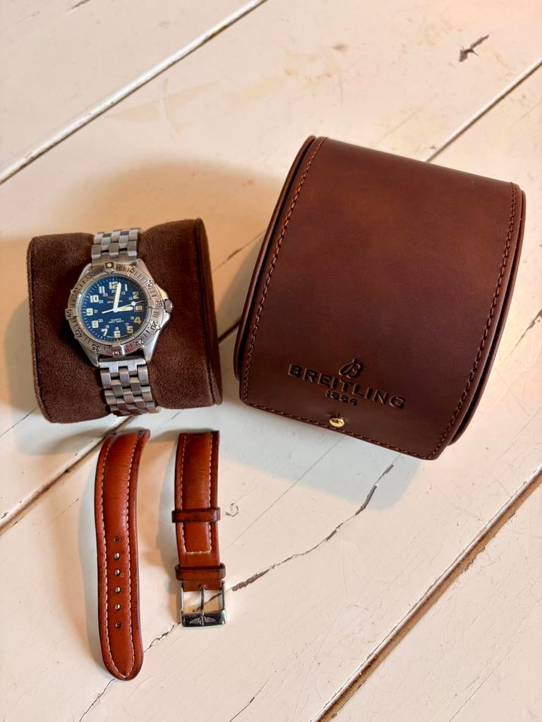 Verzameling horloges Breitling, Seiko en meer, Sieraden, Tassen en Uiterlijk, Horloges | Heren, Ophalen, Staal, Breitling, Polshorloge