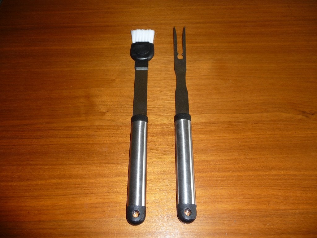 RVS BBQ vork en borstel. Nieuw., Ophalen of Verzenden, Nieuw