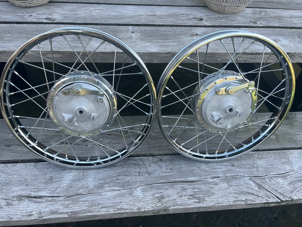 Set nieuwe Kreidler RS wielen met orig. 160mm Leleu naven., Ophalen of Verzenden, Nieuw, Overige typen