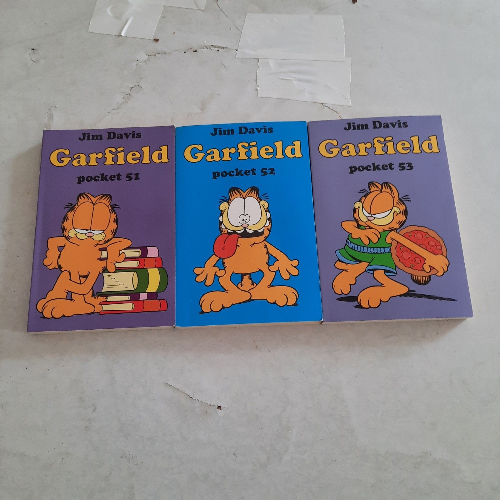 Garfield Pocket 51, 52, 53 - Jim Davis Stripboeken, Meerdere stripboeken, Ophalen of Verzenden, Gelezen, Jim Davis