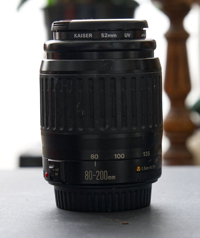 Canon EF 80-200mm f4,5/5,6, Ophalen, Gebruikt, Beschermhoes/tas, Canon