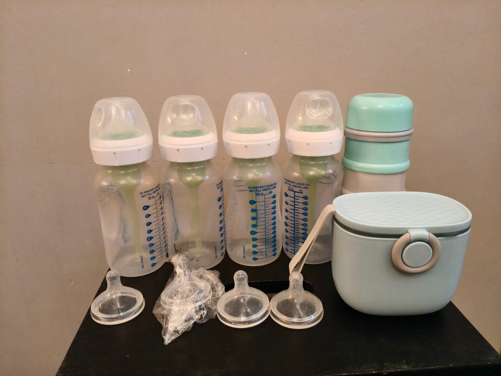 Dr. Brown's flessen, Gebruikt, Dr. Brown's, Ophalen of Verzenden, Inclusief flessen