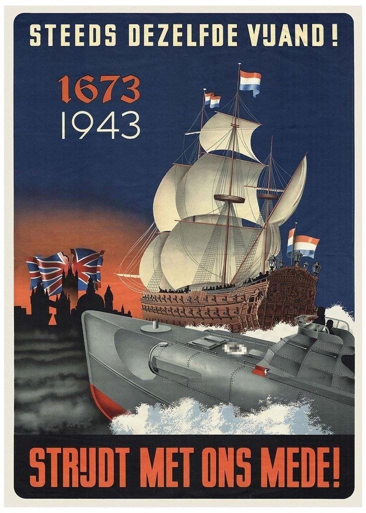 Nazi Duitsland anti Brits Affiche Propaganda Poster n.s.b ., Verzenden, Duitsland, Foto of Poster