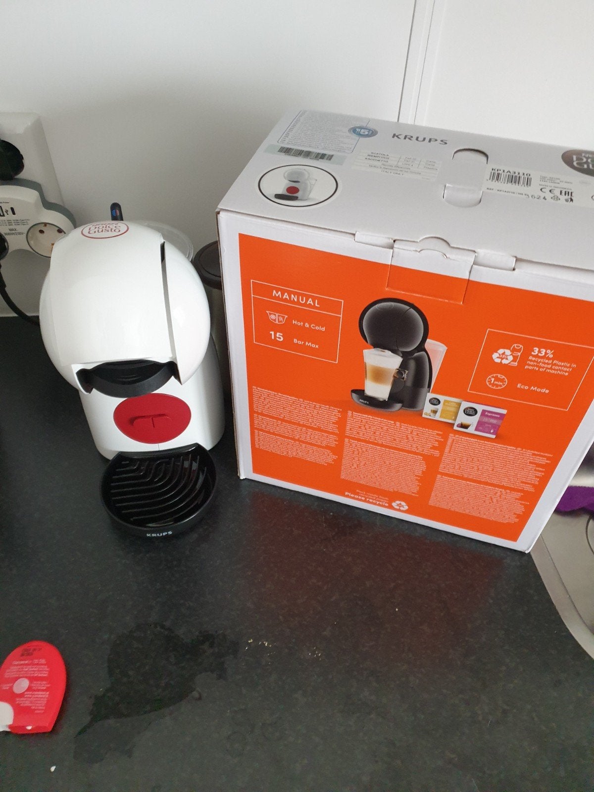 Nescafé Dolce Gusto Piccolo XS KP1A3110 Koffiecupmachine, Witgoed en Apparatuur, Koffiezetapparaten, Ophalen, Overige modellen
