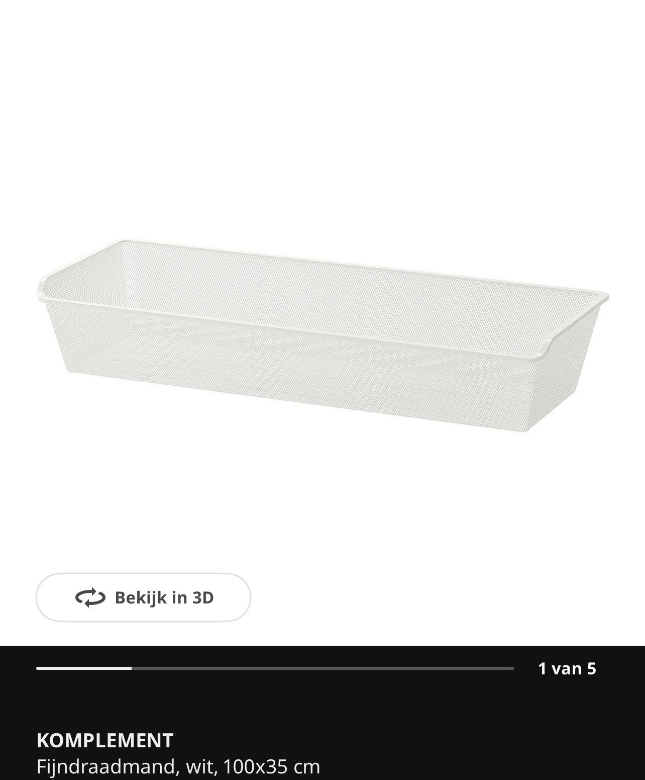 Ikea Pax Komplement draadmand, Gebruikt, Minder dan 100 cm, 25 tot 50 cm, 50 tot 100 cm