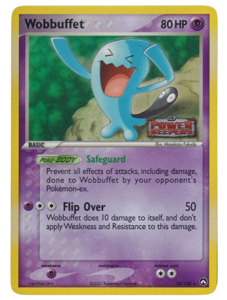 Pokémon - Wobbuffet Reverse Holo Power Keepers 24/108 - EXC, Ophalen of Verzenden, Zo goed als nieuw, Losse kaart, Foil