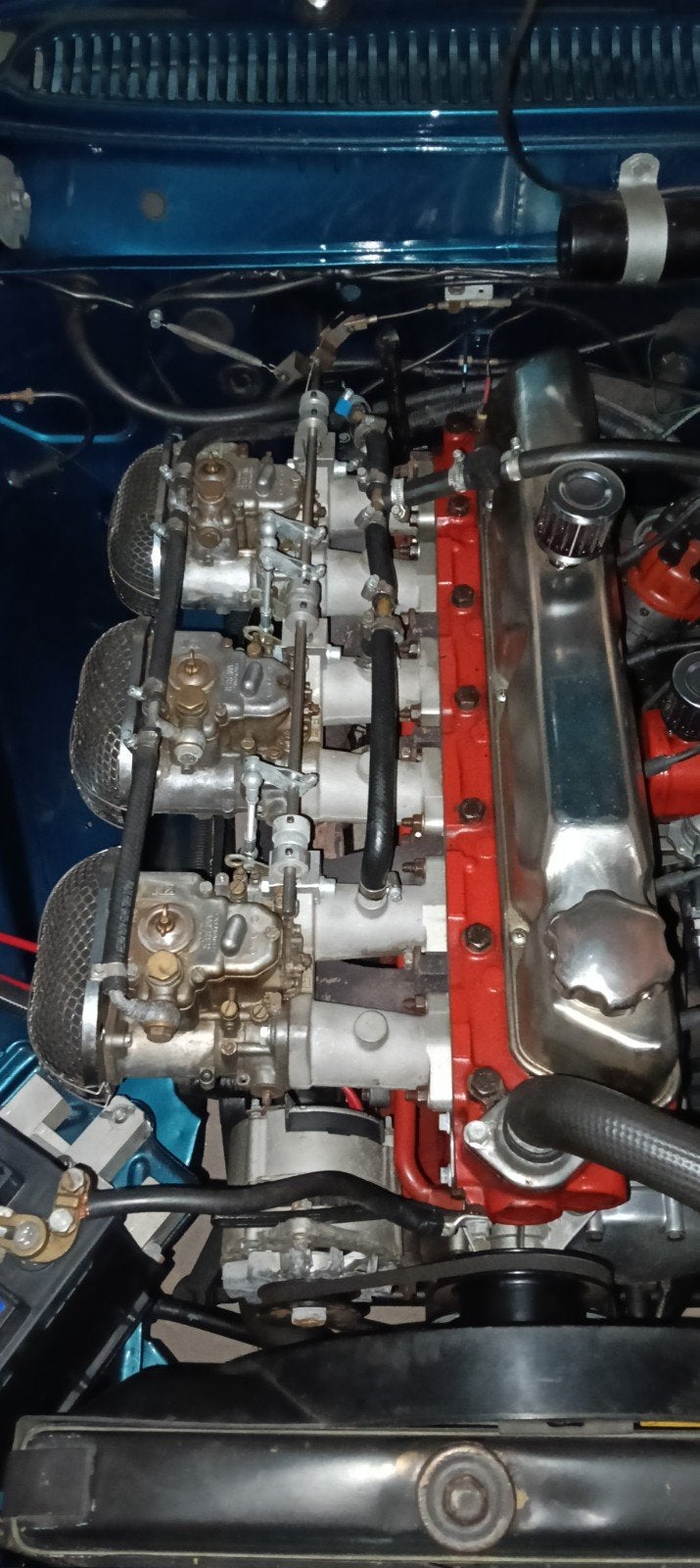 3x dubbele Webers 38 DCOE op Volvo B30 motor met LPG, Ophalen of Verzenden, Gebruikt, Volvo