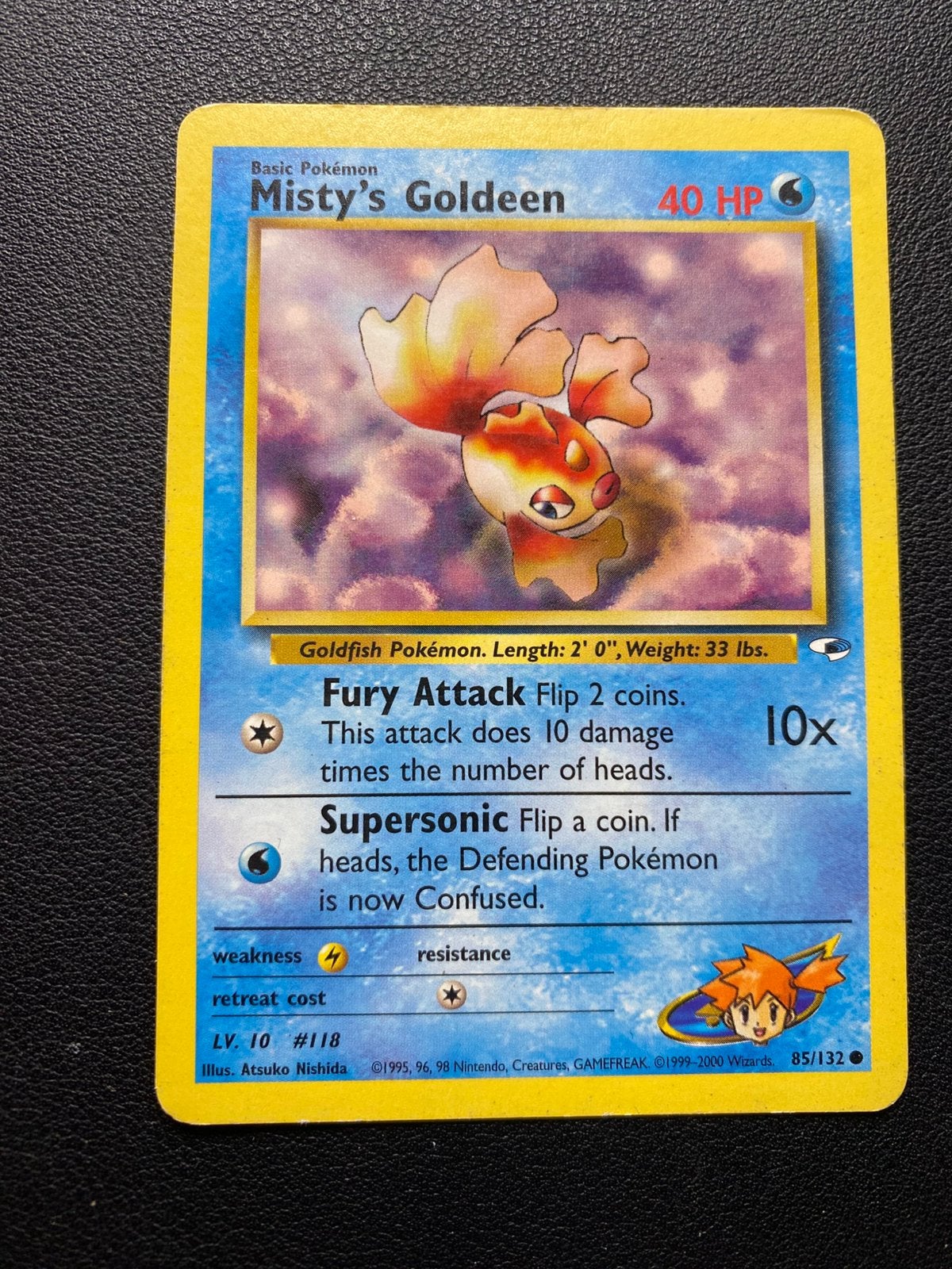 Misty’s Goldeen - Gym Heroes - 85/132 - Pokemon kaart, Ophalen of Verzenden, Zo goed als nieuw