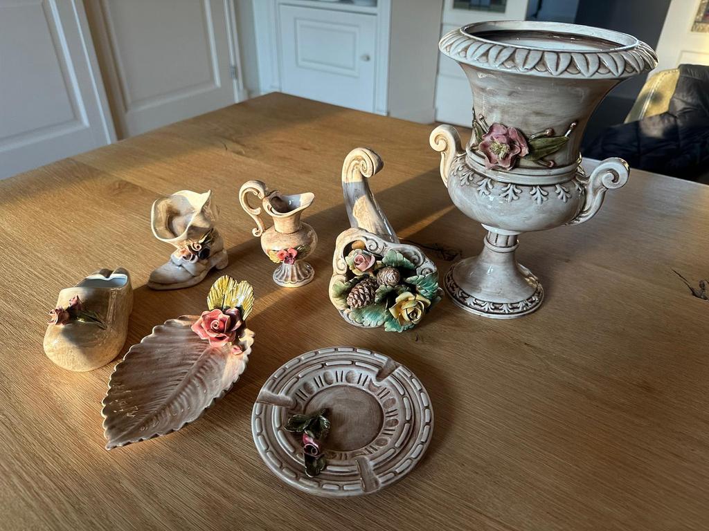 7 delige Capodimonte keramiekset, Antiek en Kunst, Curiosa en Brocante, Ophalen