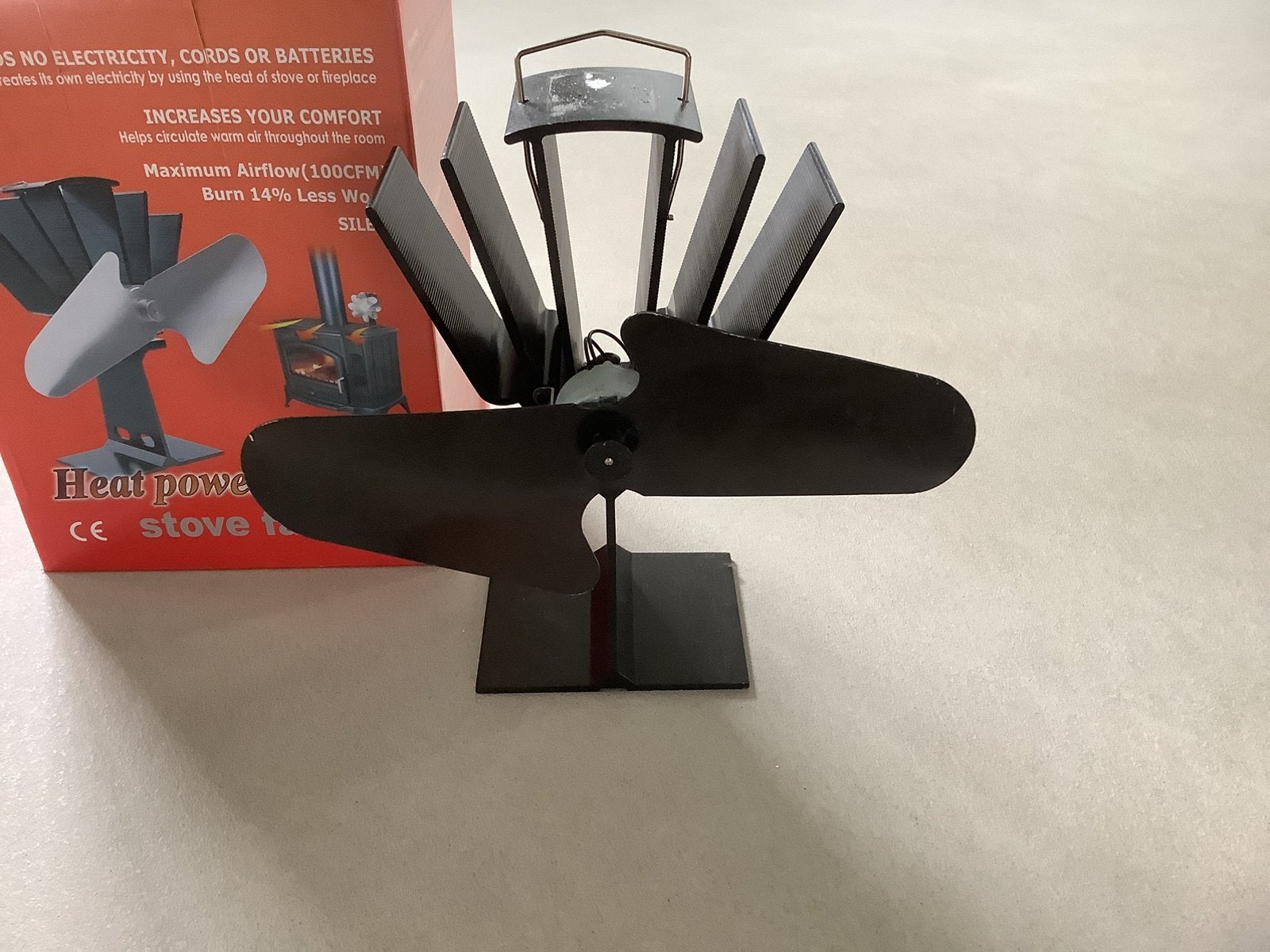 Houtkachel ventilator, Ophalen of Verzenden, Zo goed als nieuw, Plafondventilator