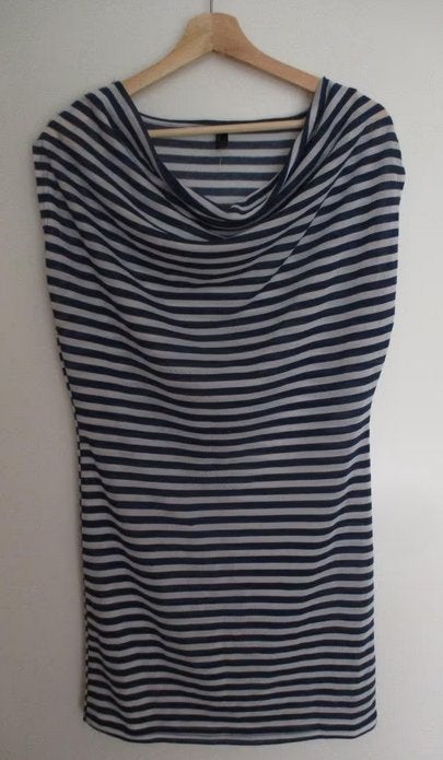 Vero Moda blauw gestreepte tricot jurk, maat M, nieuw, Vero Moda, Nieuw, Knielengte, Stichting Angel's Choice