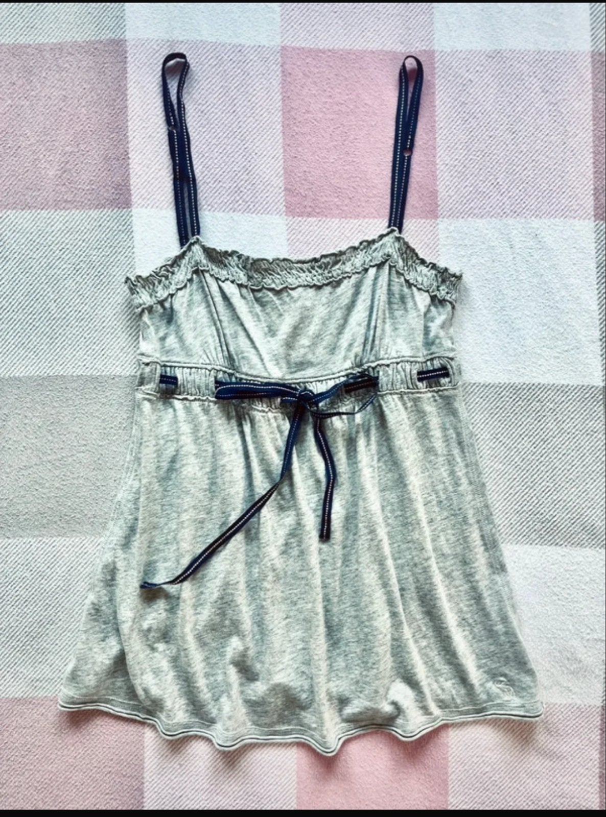 Abercrombie baby doll top maat XS, Ophalen of Verzenden, Zonder mouw, Maat 34 (XS) of kleiner, Grijs