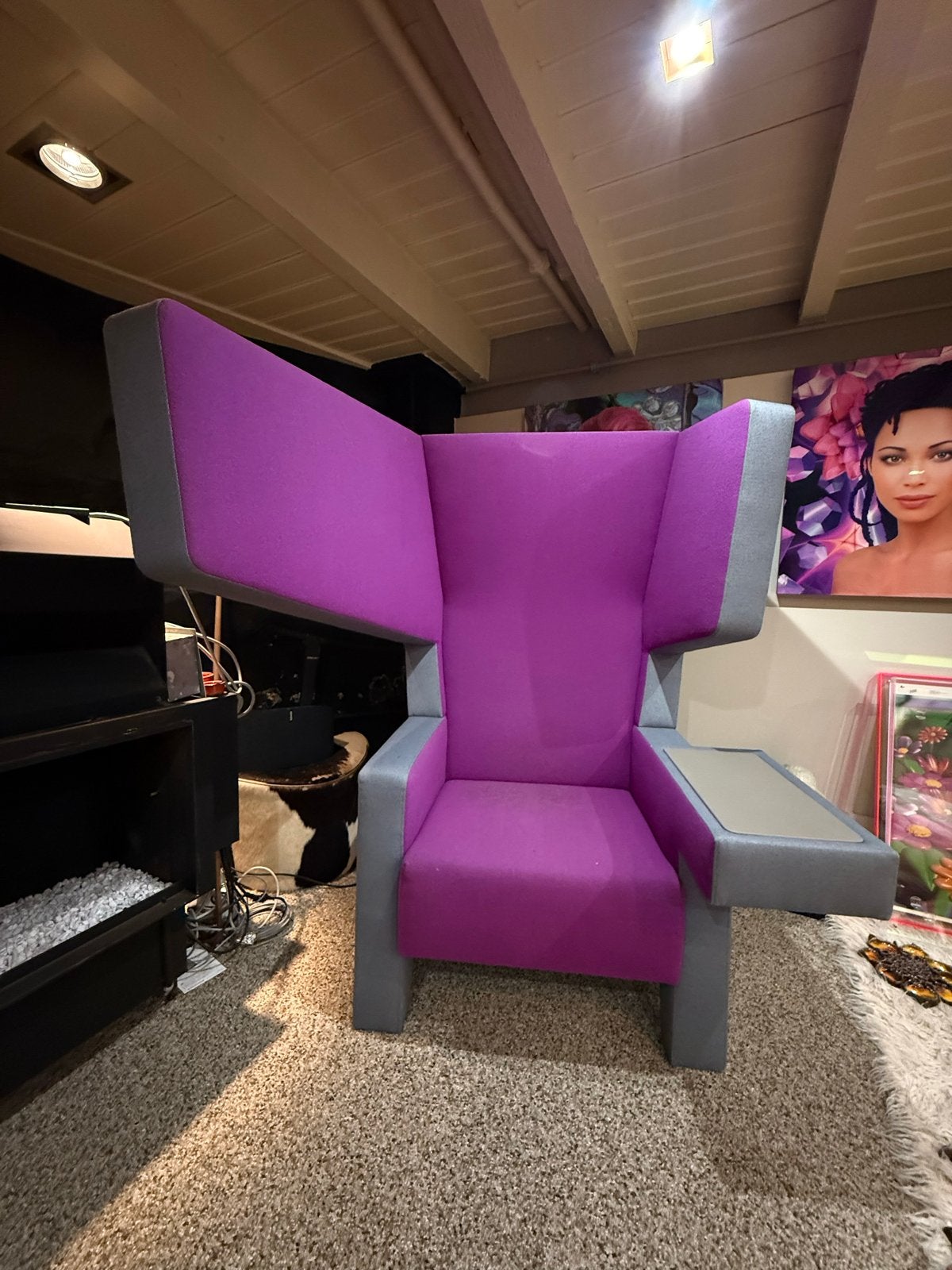 Prooff EarChair – Jurgen Bey – paars/grijs, Huis en Inrichting, Gebruikt, Overige kleuren, Ophalen of Verzenden, Eén