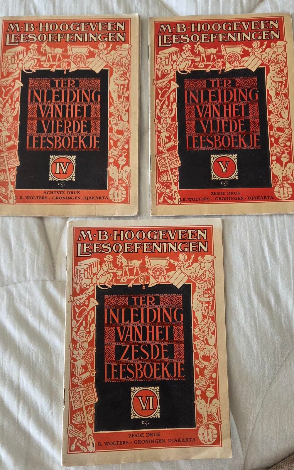 M.B. Hoogeveen Leesmethode - Deel IV, V, VI (3 boeken), Gelezen, M.B. Hoogeveen, Ophalen of Verzenden, Nederlands