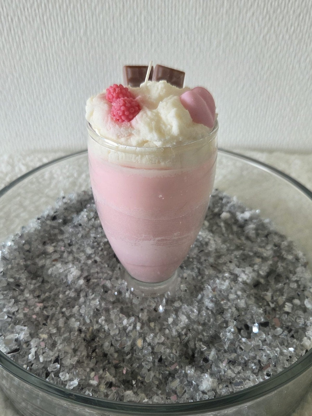 Strawberry milkshake geurkaars, Ophalen of Verzenden, Roze, Kaars, Was