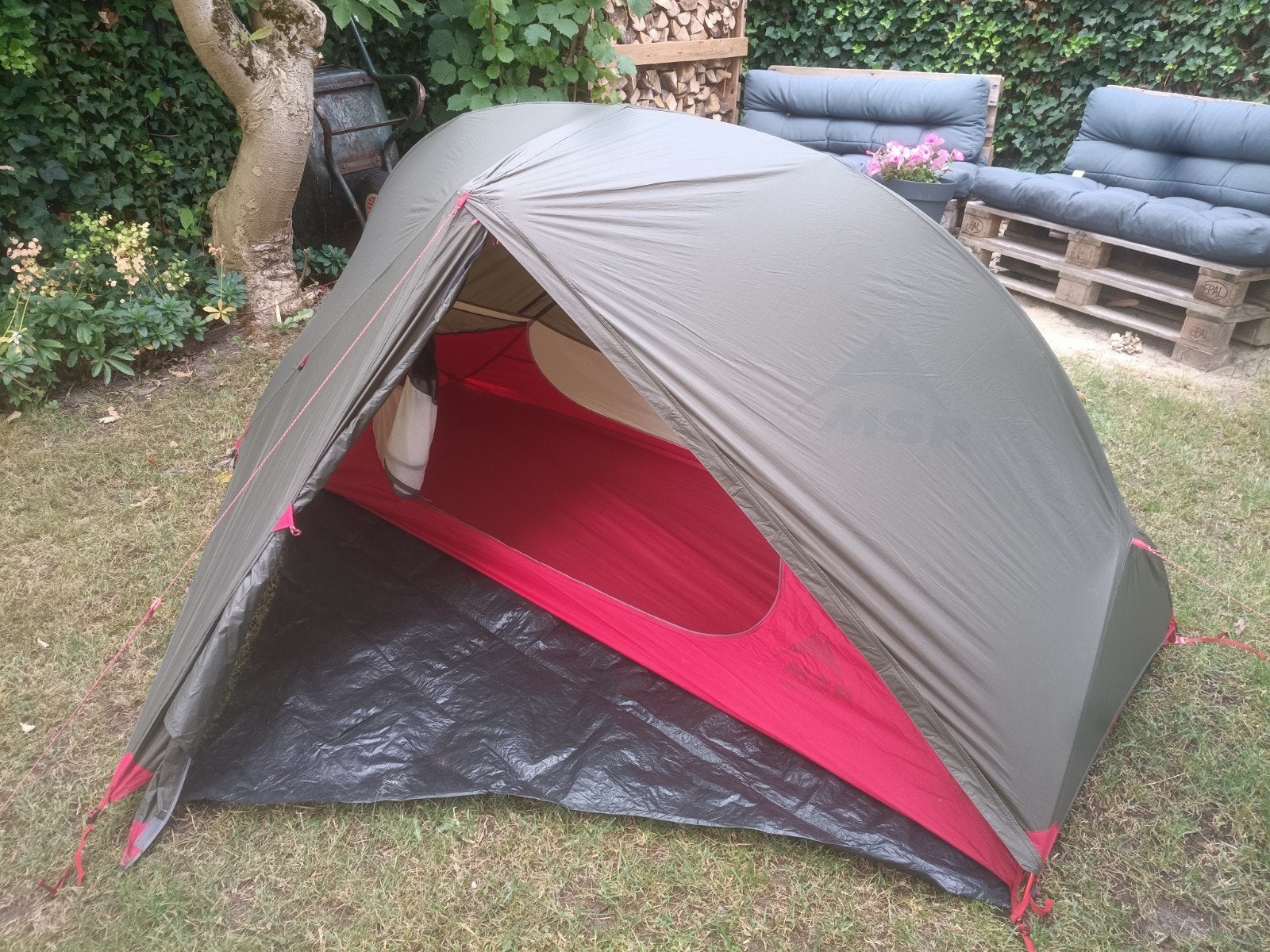 MSR Hubba nx 1 persoon lichtgewicht tent groen, Caravans en Kamperen, Tenten, Ophalen of Verzenden, Zo goed als nieuw, Tot en met 2