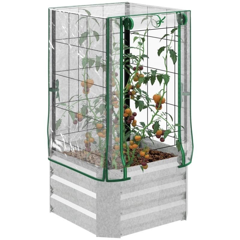 Tuinbed kweekkas en Klimrek tuinkas plantenkas tomaten, Ophalen of Verzenden, Nieuw, Staal, Kweekkas