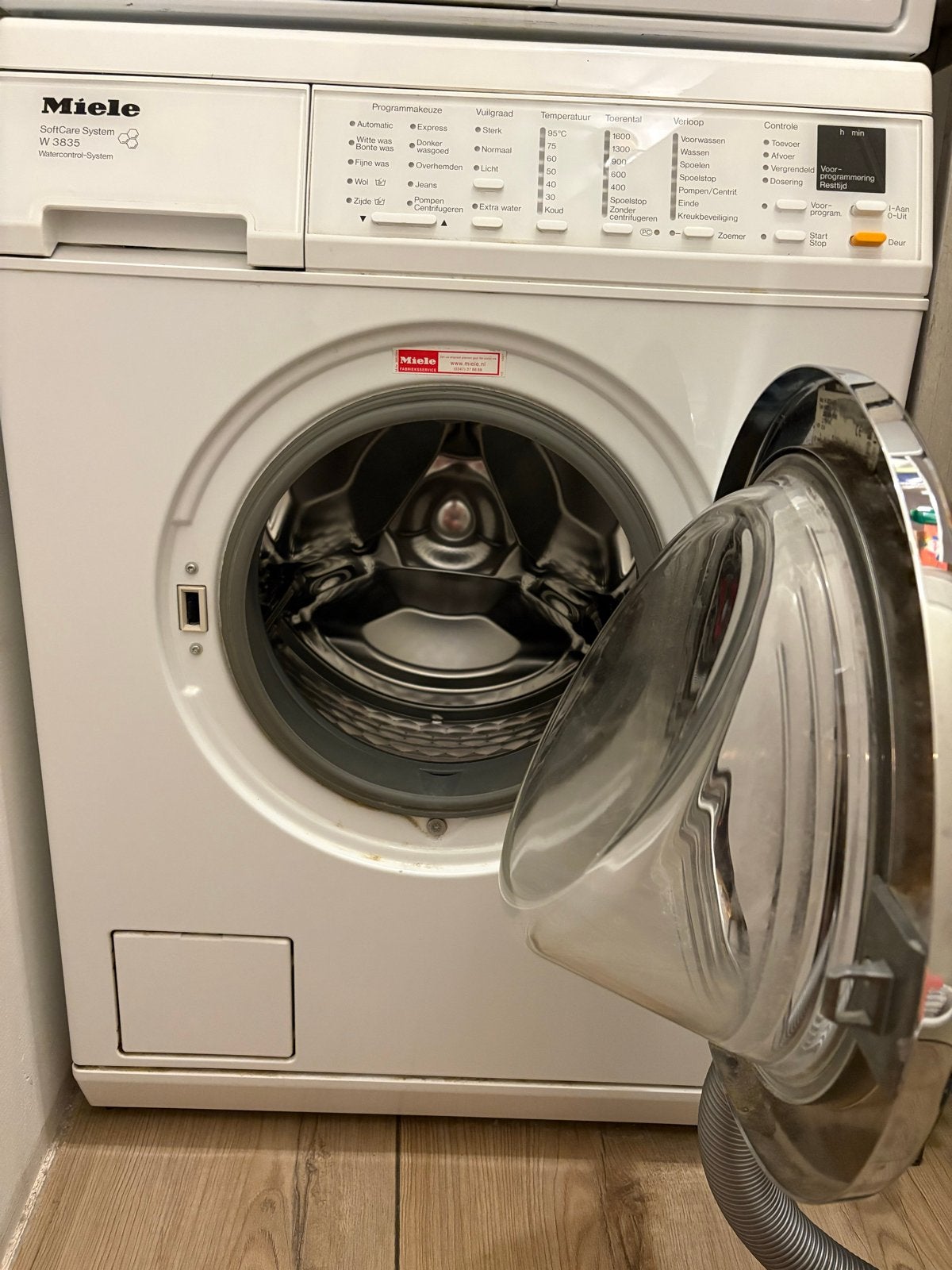 Miele W 3835 Wasmachine, Ophalen, Gebruikt, Voorlader, Kort programma