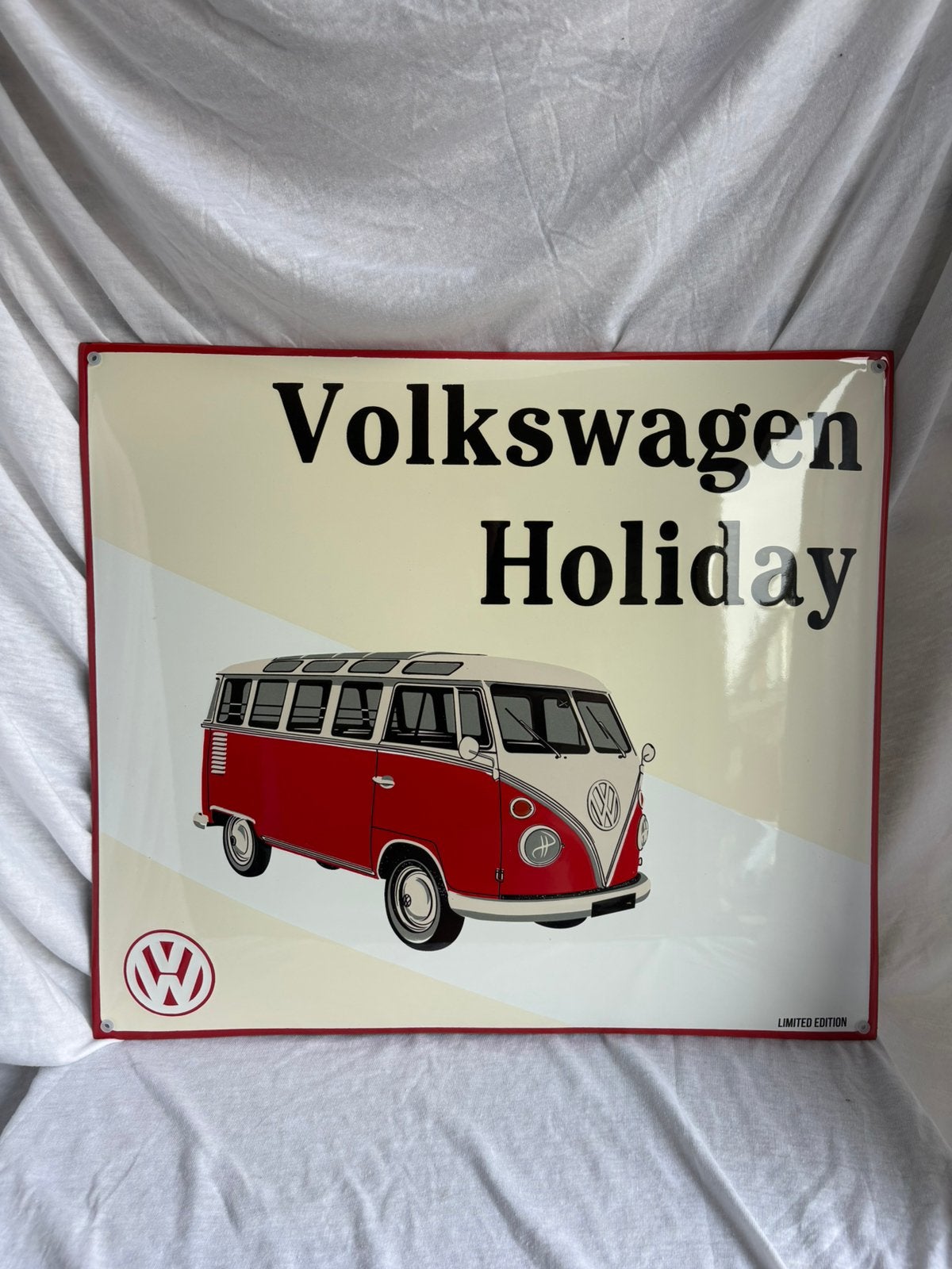 Emaille bord Volkswagen Holiday - Limited Edition, Ophalen of Verzenden, Zo goed als nieuw, Auto's