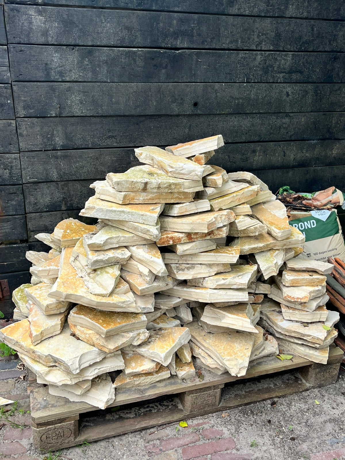 Flagstones 6,5 m2 - kroatische kalksteen -, Ophalen of Verzenden, Natuursteen, Terrastegels