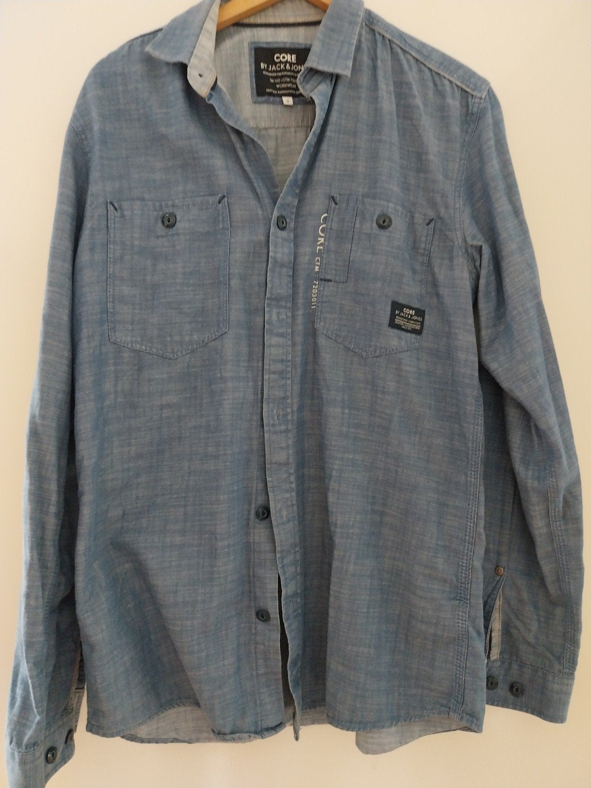 Jack & Jones Core spijkerblouse maat S, Blauw, Halswijdte 38 (S) of kleiner, Ophalen of Verzenden, Zo goed als nieuw