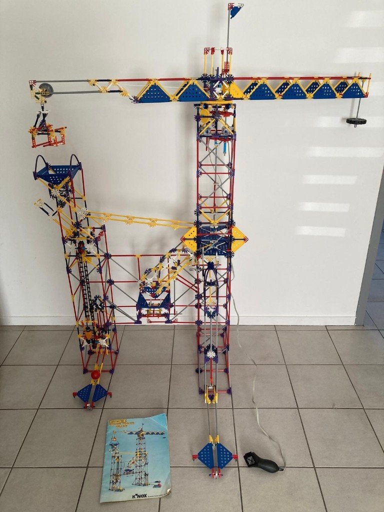 Vintage K'NEX Power Tower Crane 47149 (1998), Ophalen of Verzenden, Gebruikt, K'nex
