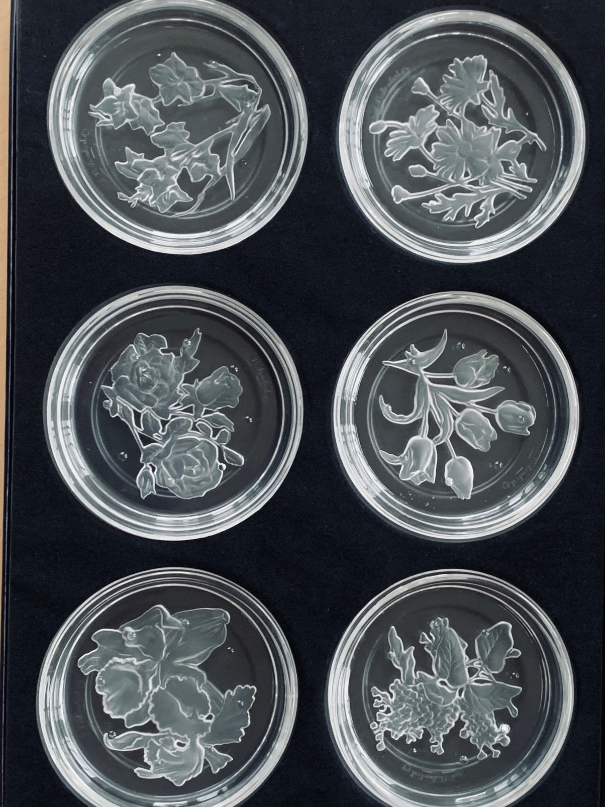 Val Saint Lambert kristallen coasters onderzetters, Huis en Inrichting, Ophalen of Verzenden, Nieuw, Glas