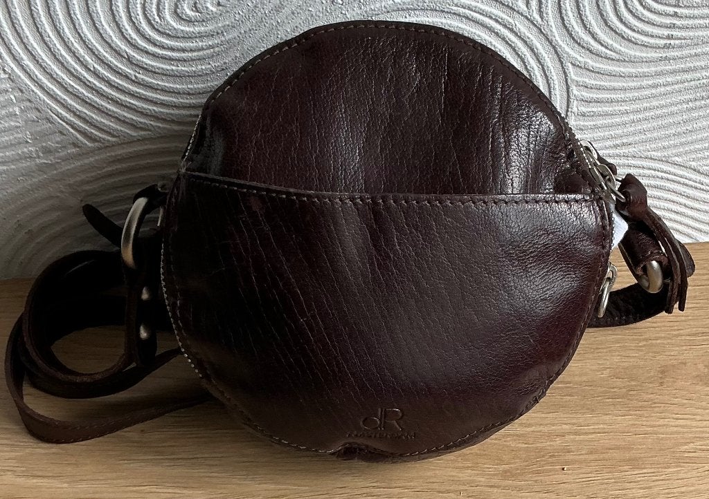 de Rooy Amsterdam.  Leren crossbody/schoudertasje., Ophalen of Verzenden, Zo goed als nieuw, Bruin, Leer