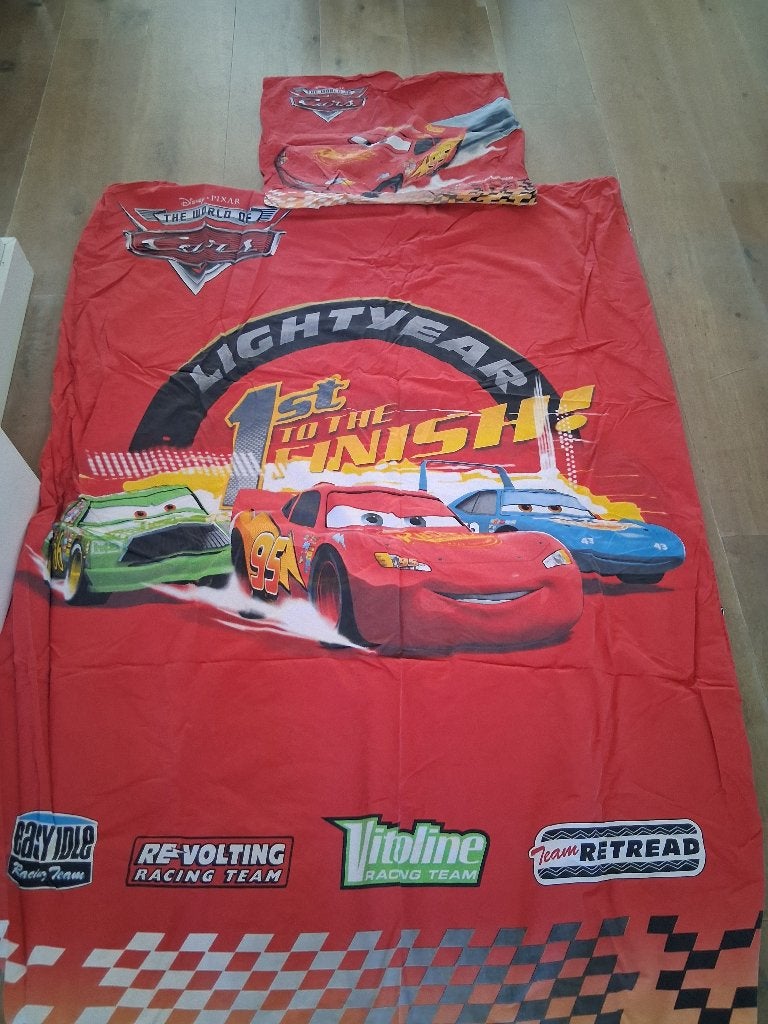 Disney Cars dekbedovertrek, Gebruikt, Blauw, Dekbedovertrek, Ophalen of Verzenden