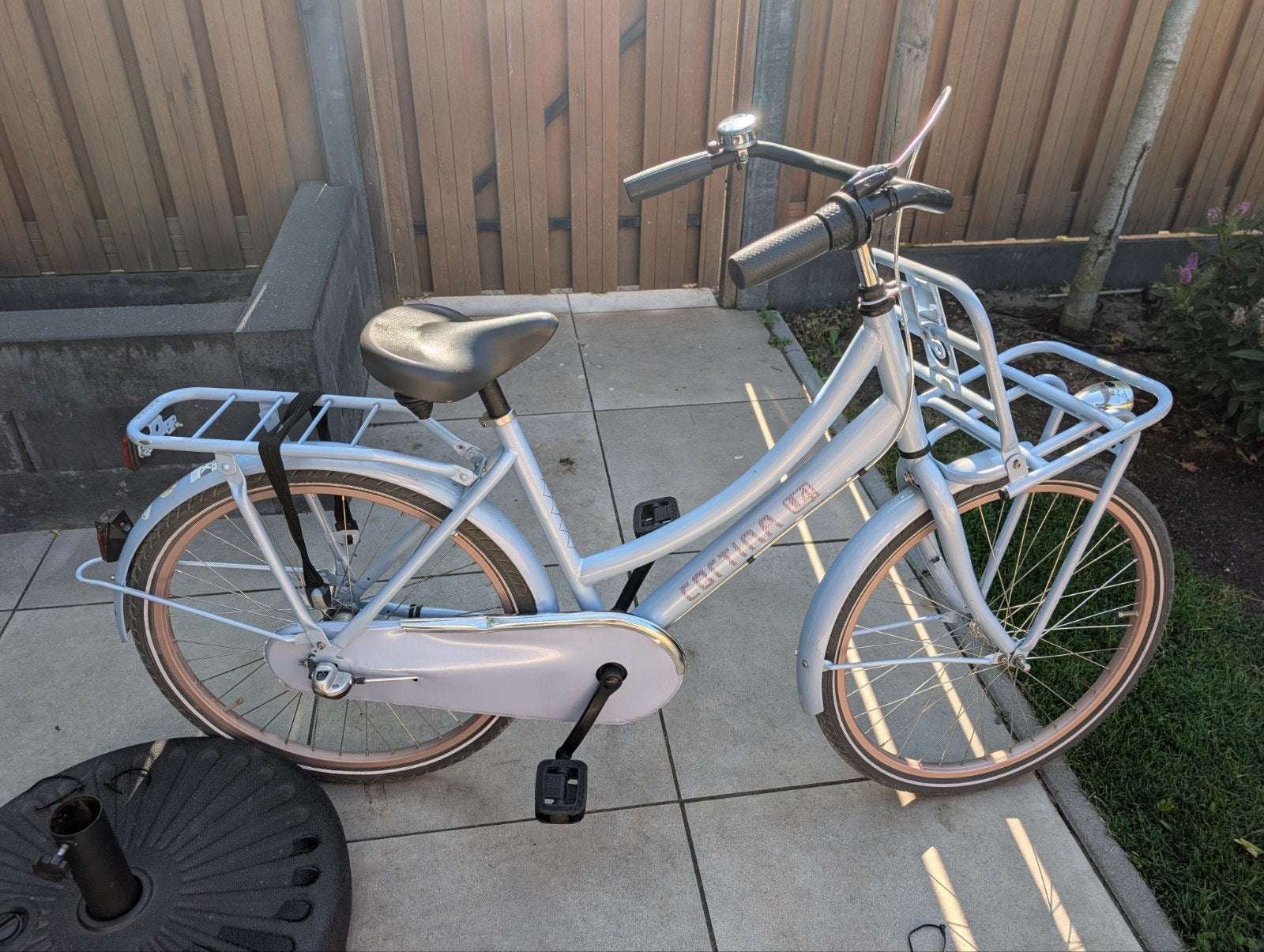 Cortina U4 Transportfiets - Lichtblauw 24 inch, Overige merken, Terugtraprem, Gebruikt, Versnellingen