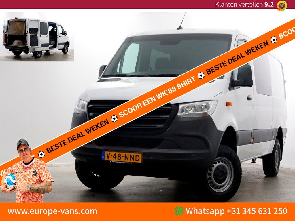 Mercedes-Benz Sprinter 316 CDI 163pk L2H1 D.C. 4x4 ZG3 Airco, 13 km/l, 2534 kg, Euro 6, 4 cilinders