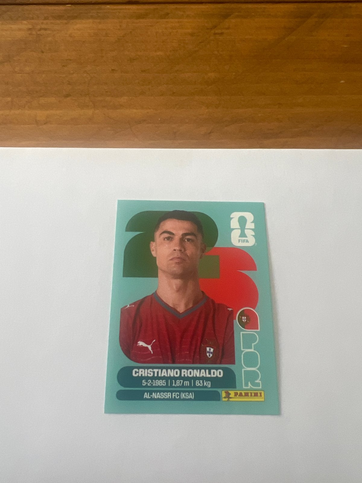 Cristiano Ronaldo Panini FIFA World Cup 2026 Kaart, Verzamelen, Sportartikelen en Voetbal, Ophalen of Verzenden, Zo goed als nieuw