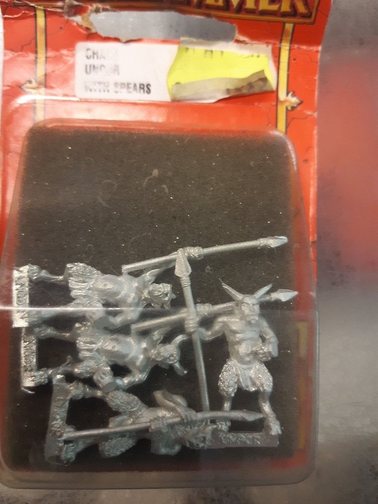 Warhammer Fantasy Metalen Blister Chaos Ungor with Spears, Ophalen of Verzenden, Nieuw, Warhammer, Figuurtje(s)