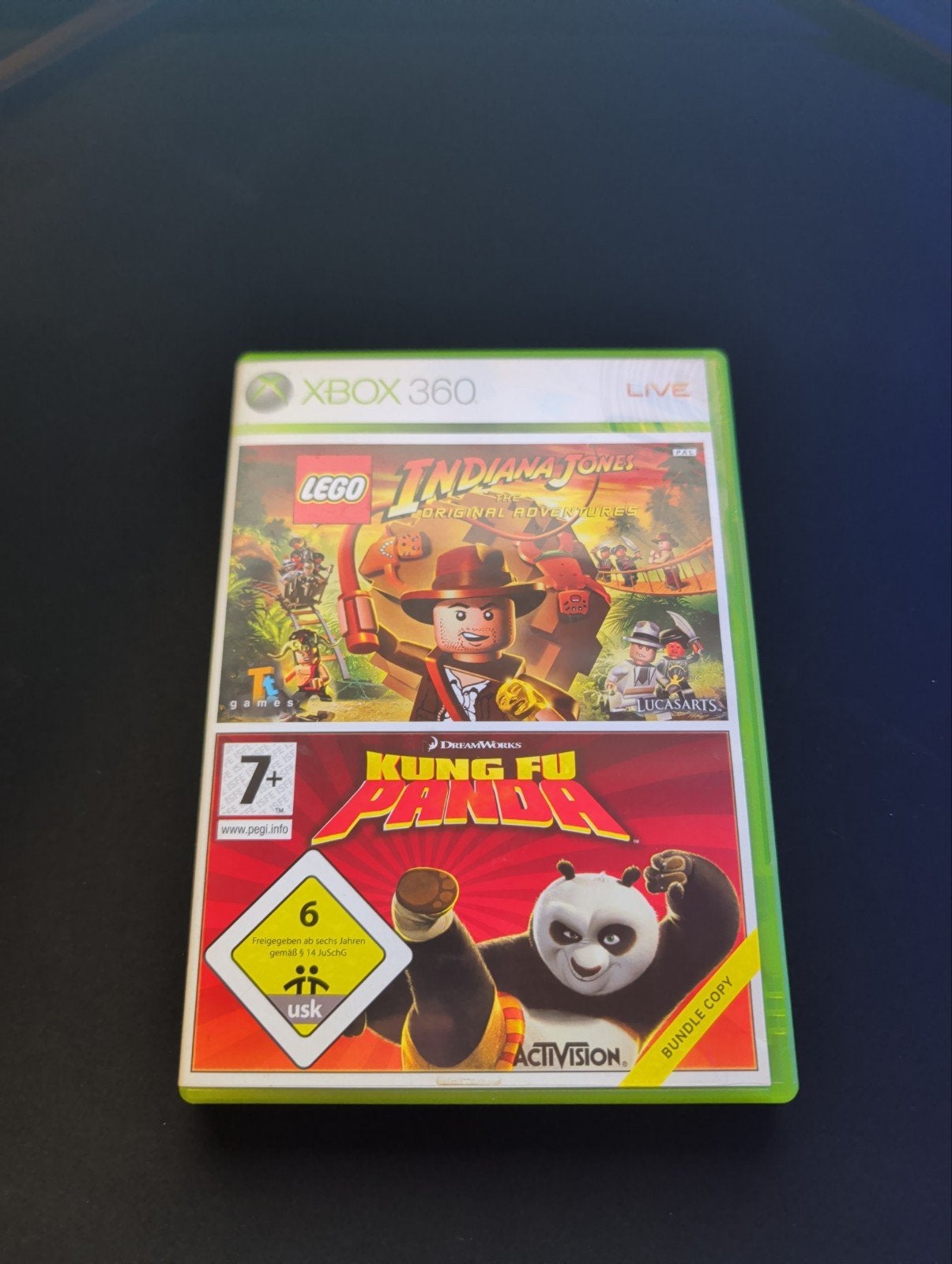 Kung Fu Panda & LEGO Indiana Jones Xbox 360, Avontuur en Actie, Gebruikt, 1 speler, Ophalen of Verzenden