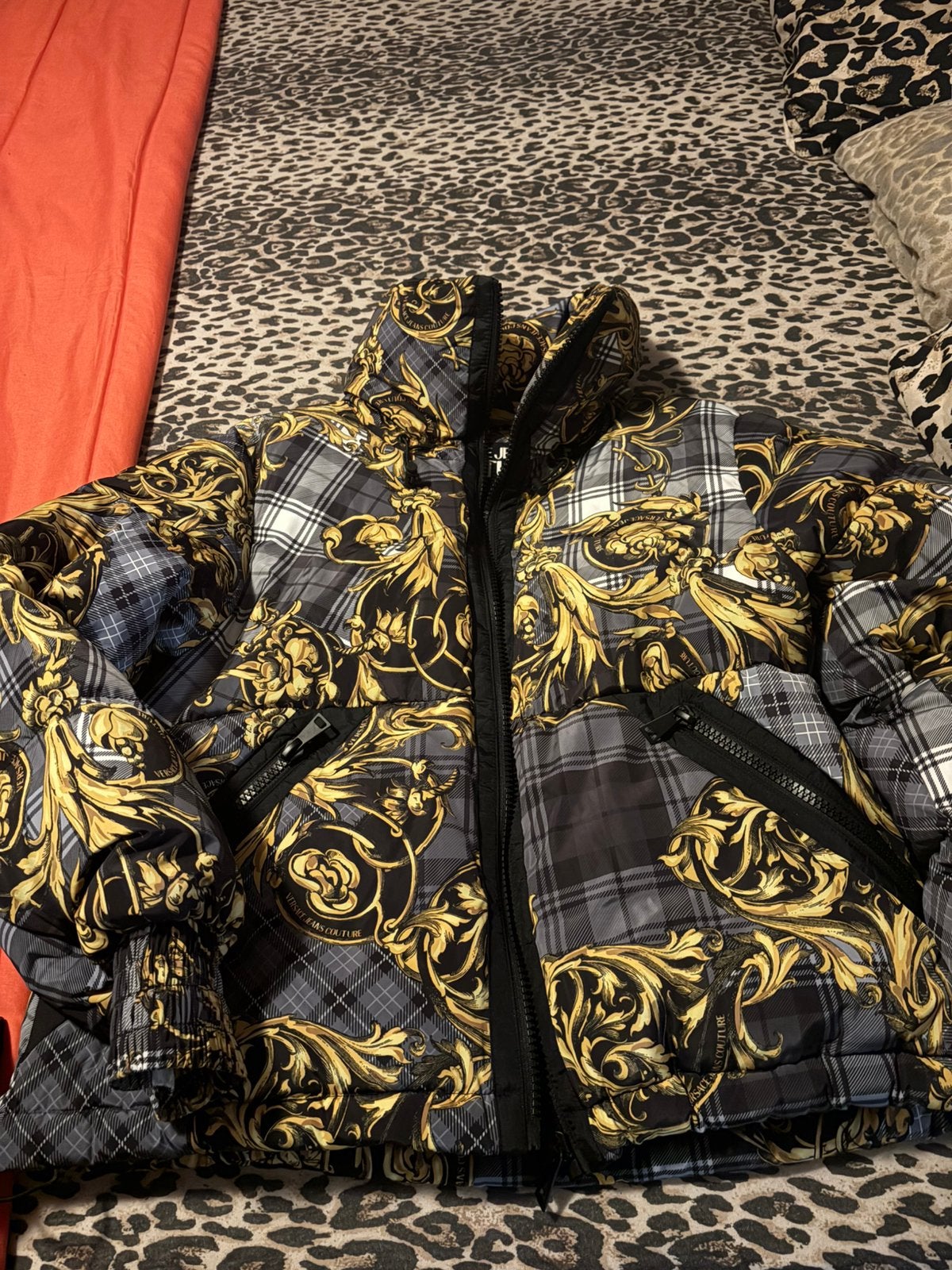 Versace jas S/M, Ophalen, Zo goed als nieuw, Zwart