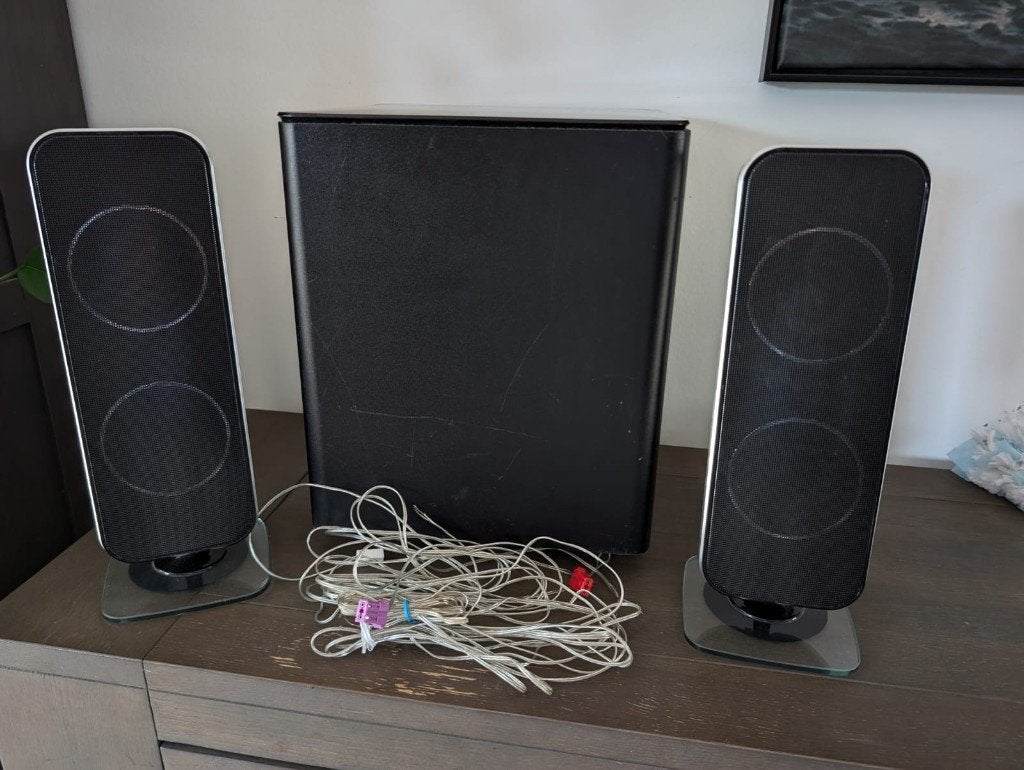 Philips HTS7200 speakers +  subwoofer, Audio, Tv en Foto, Luidsprekers, Gebruikt, Philips, Ophalen