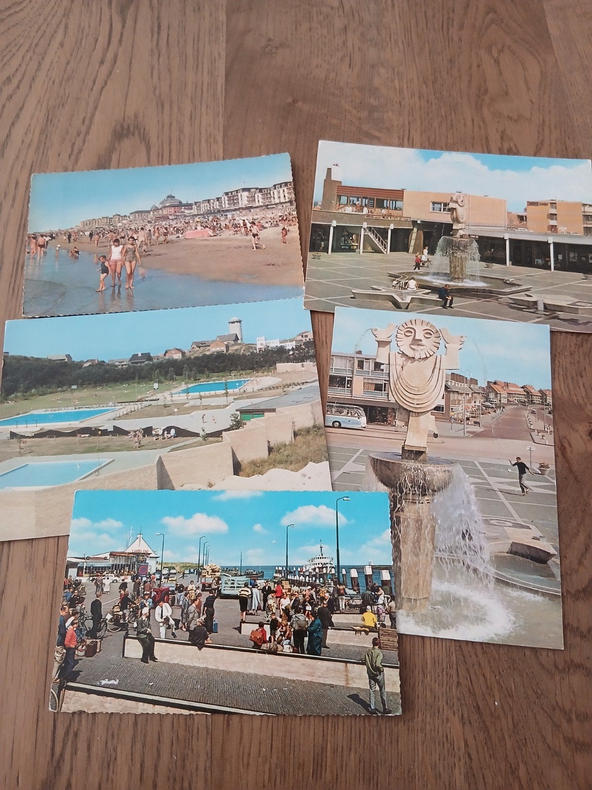 5 x ANSICHTKAART STRAND  Samen € 1.00, Ophalen of Verzenden, 1960 tot 1980, Ongelopen, Zuid-Holland