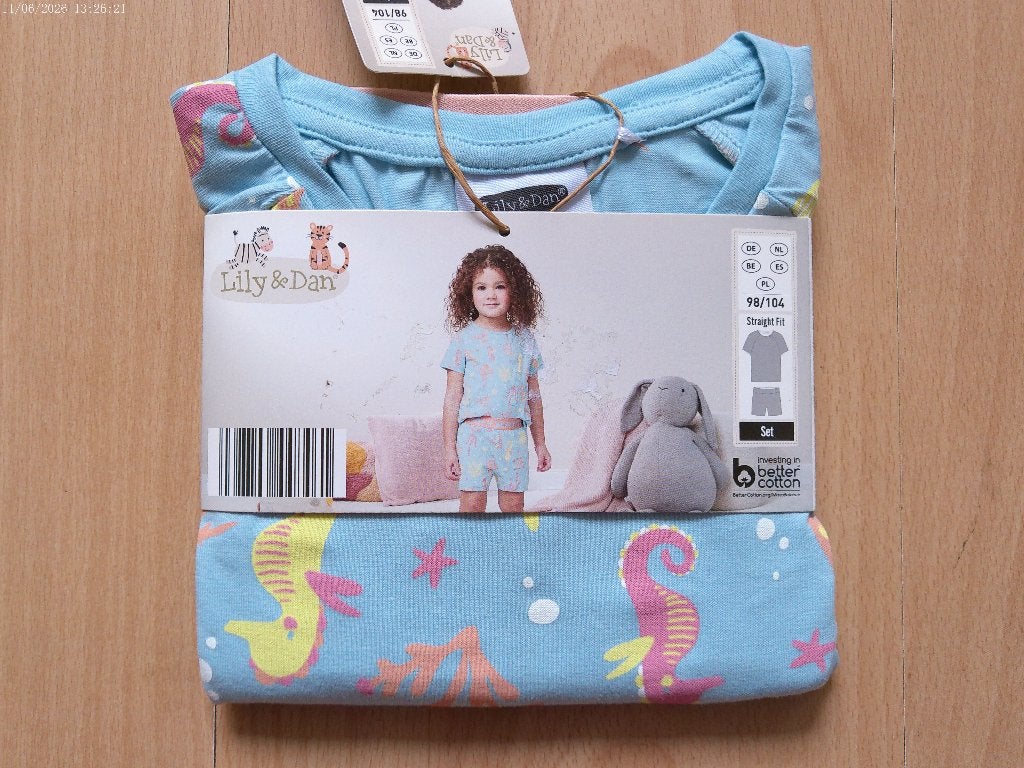 Shortama set - zomer pyjama Lily & Dan - maat 98/104 - Nieuw, Kinderen en Baby's, Kinderkleding | Maat 98, Ophalen of Verzenden