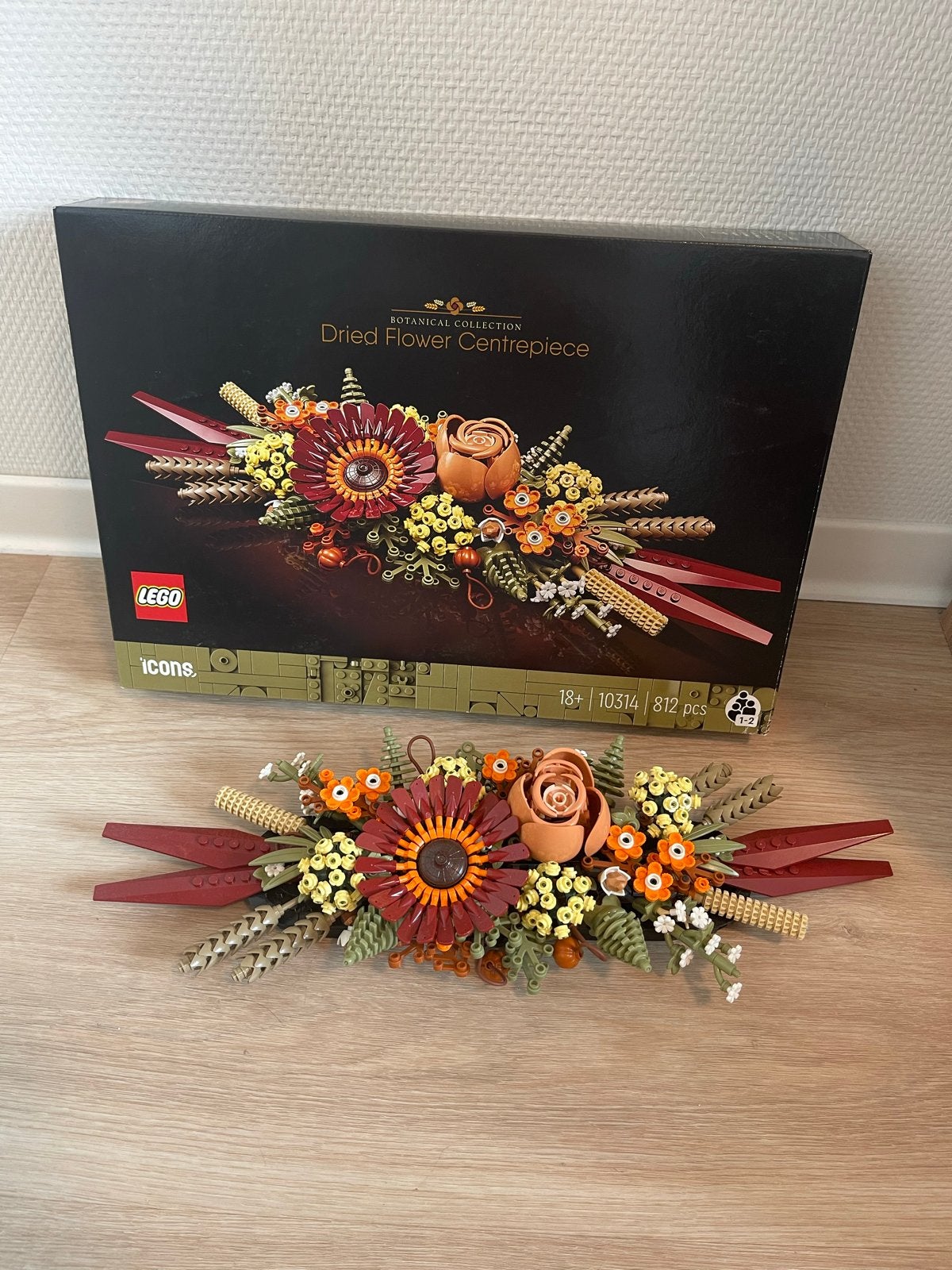 LEGO Gedroogde Bloemen Centerpiece 10314, Ophalen of Verzenden, Zo goed als nieuw, Complete set, Lego