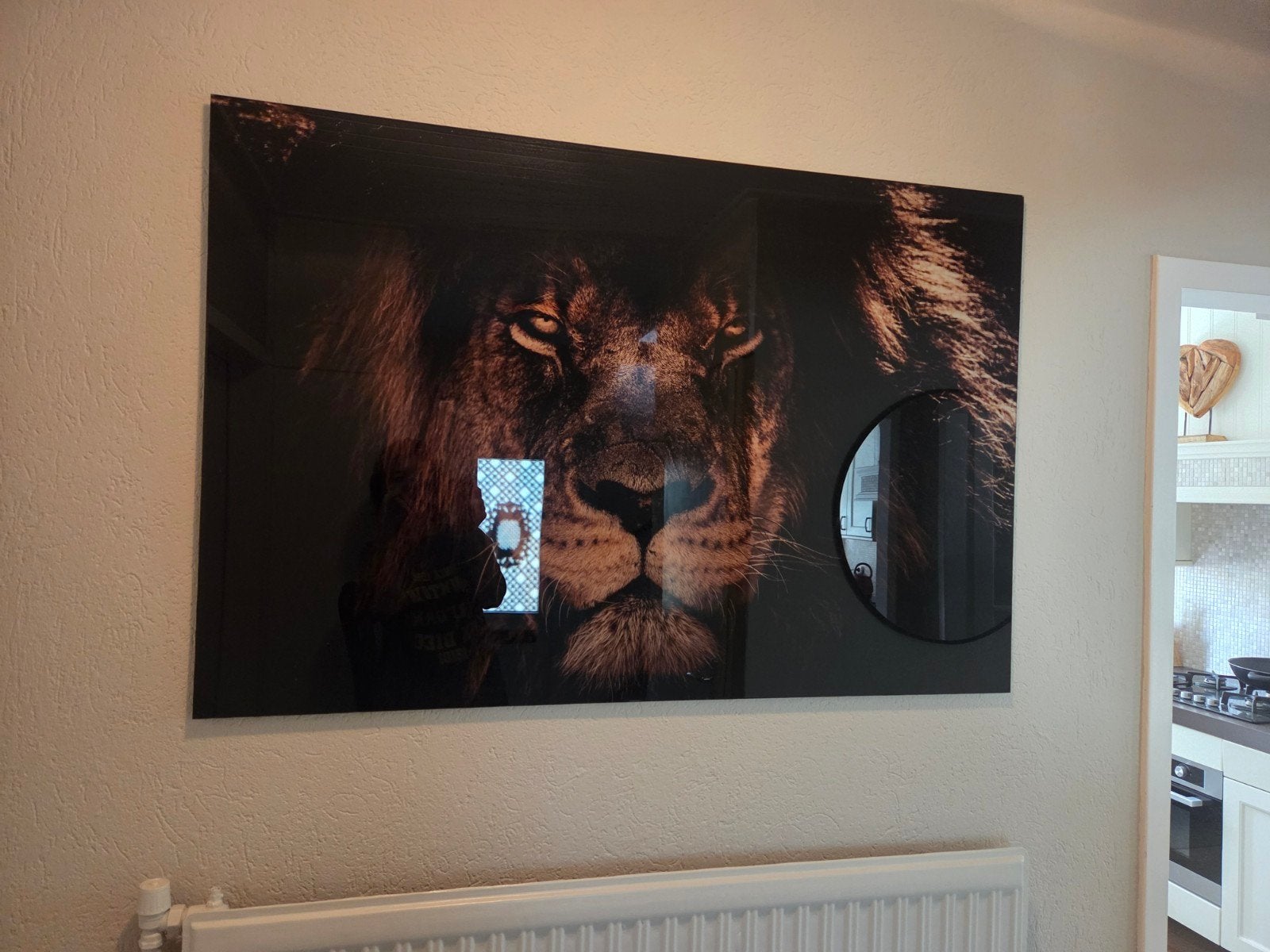 Indrukwekkend Schilderij Leeuw - Grote Afmetingen, Huis en Inrichting, Woonaccessoires | Schilderijen, Tekeningen en Foto's, Ophalen of Verzenden