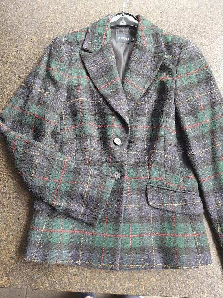 kort gevoerd colbertjasje van Purdey met 40 % wol, Meerkleurig, Ophalen of Verzenden, Jasje, Maat 34 (XS) of kleiner