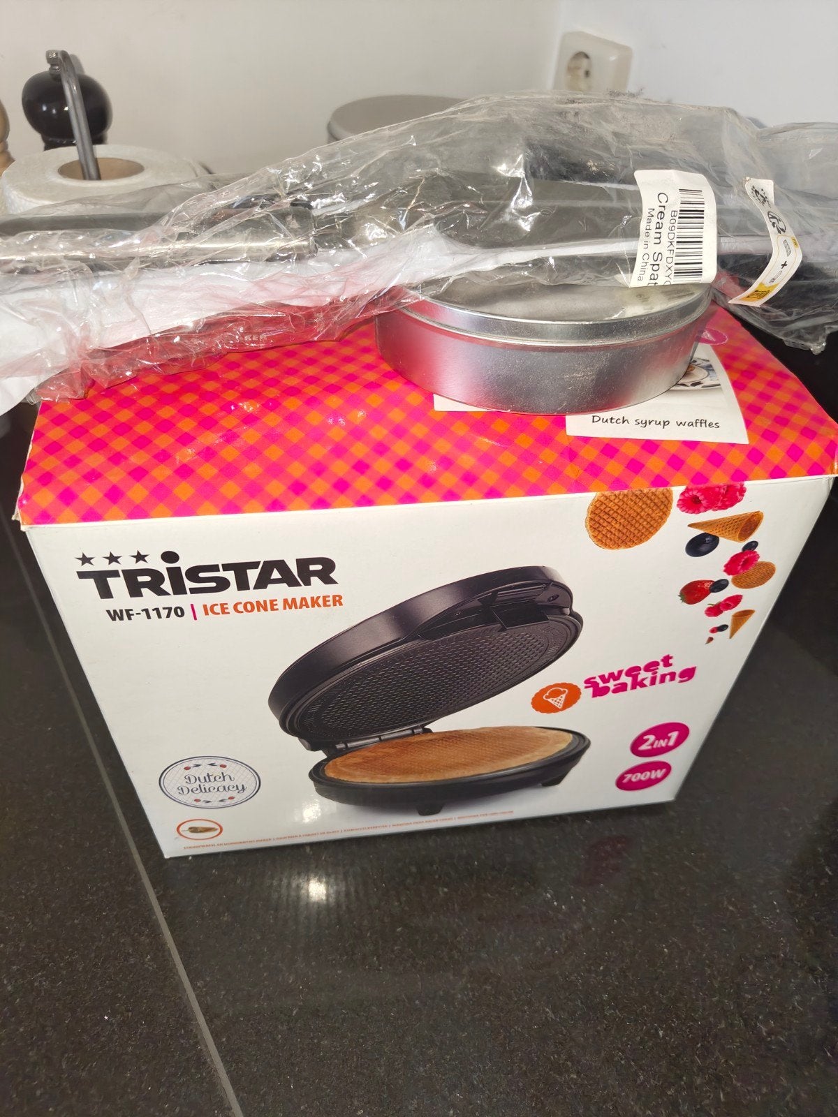 Tristar WF-1170 Stroopwafel en ijshoorntjes maker, Ophalen of Verzenden, Nieuw