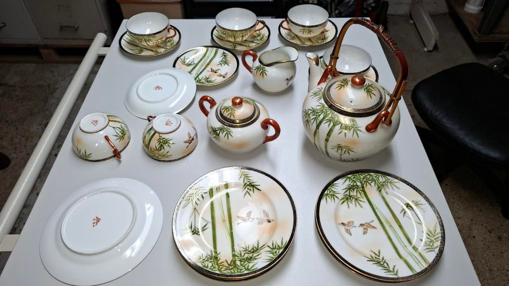 Japans theeservies, Huis en Inrichting, Keuken | Servies, Ophalen of Verzenden, Porselein, Overige stijlen, Kop(pen) en/of Schotel(s)