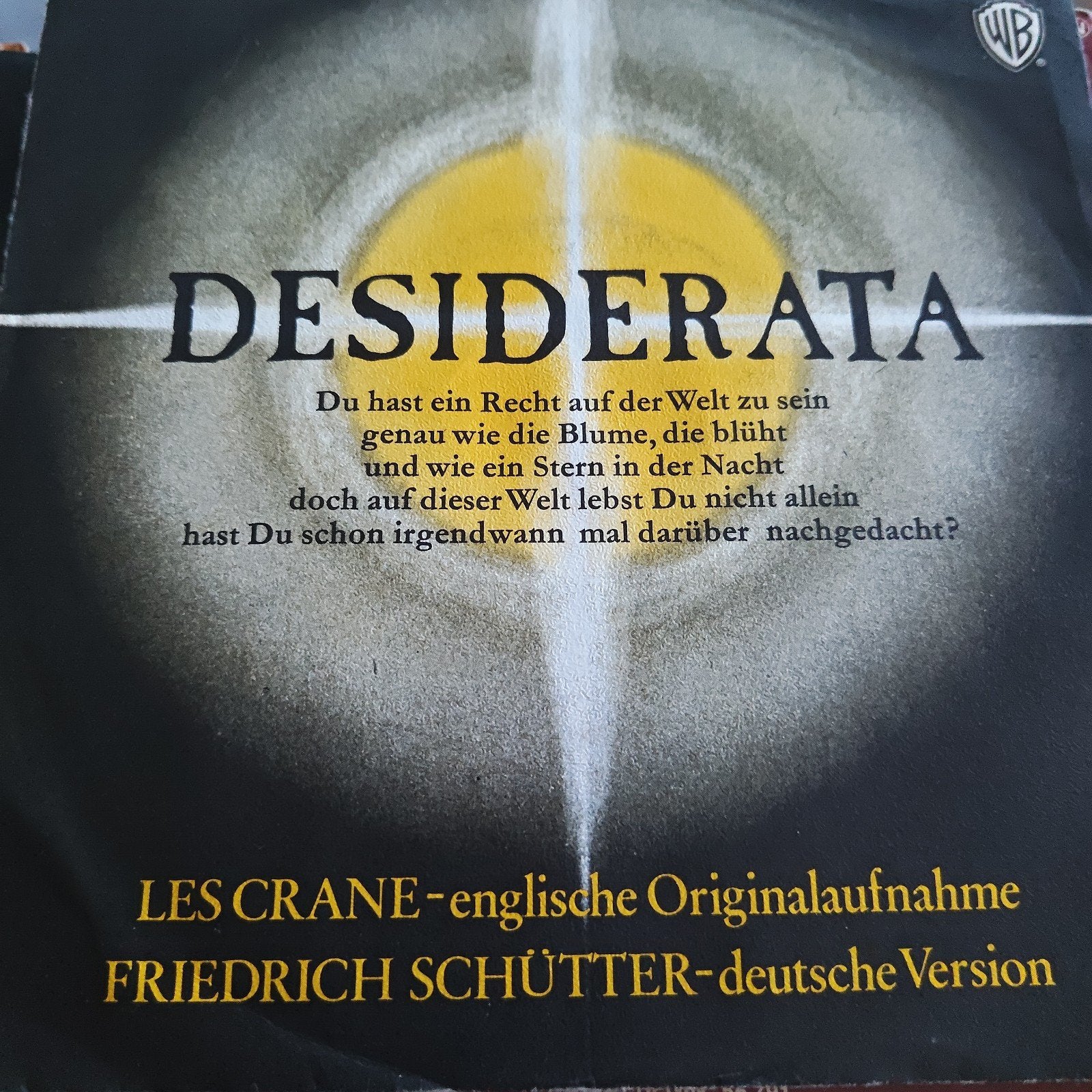 Desiderata - Les Crane & Friedrich Schütter Single, Ophalen of Verzenden, Gebruikt