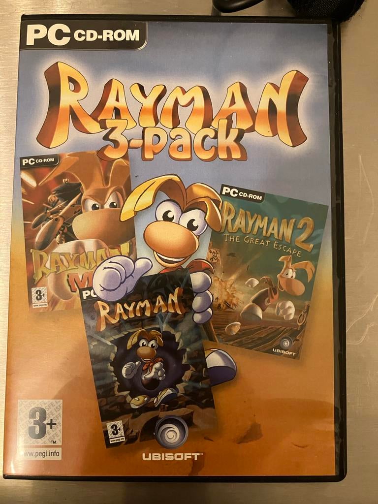 Rayman 3-pack PC CD-ROM: Rayman 1, 2 & 3, Gebruikt, 1 speler, Ophalen of Verzenden, Vanaf 3 jaar