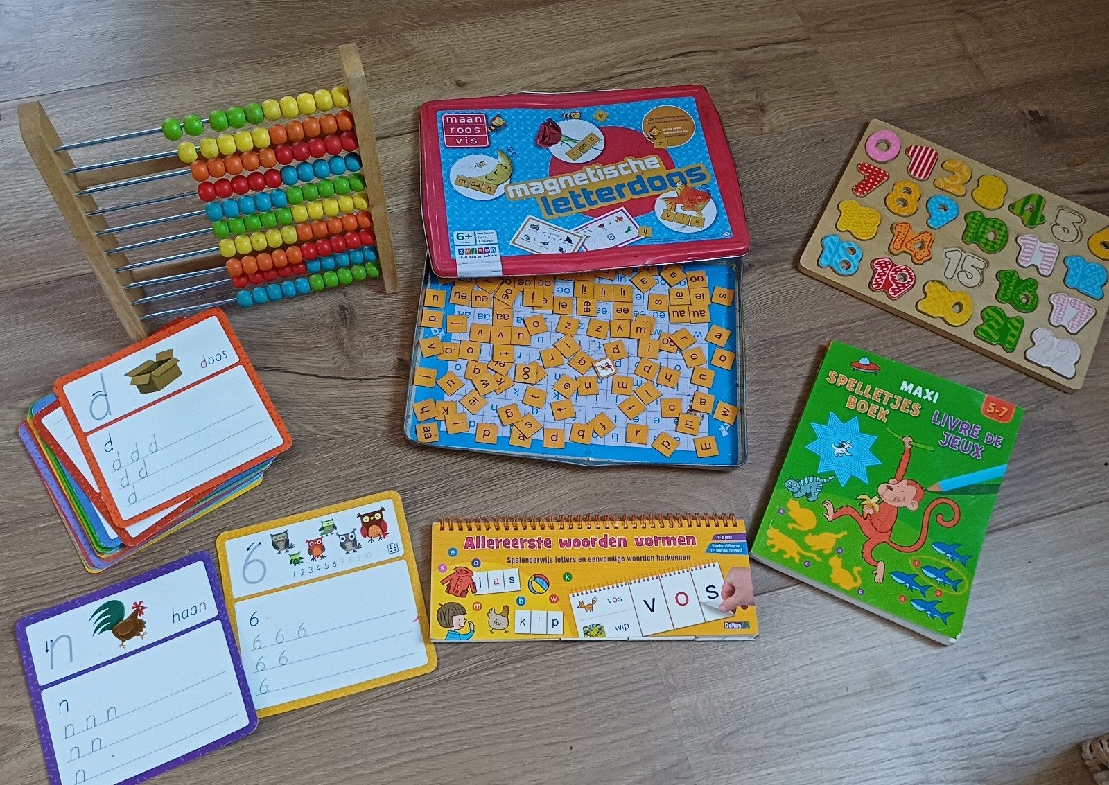 Leuke set leren Tellen Lezen Schrijven, Kinderen en Baby's, Ophalen of Verzenden, Gebruikt