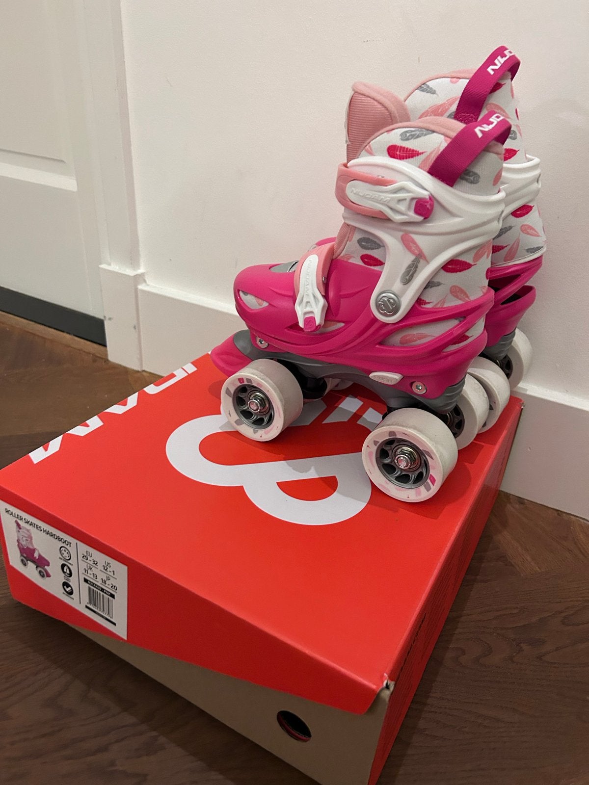 Nijdam rolschaatsen roze - verstelbaar maat 29-32, Ophalen of Verzenden, Verstelbaar, Zo goed als nieuw, Kinderen