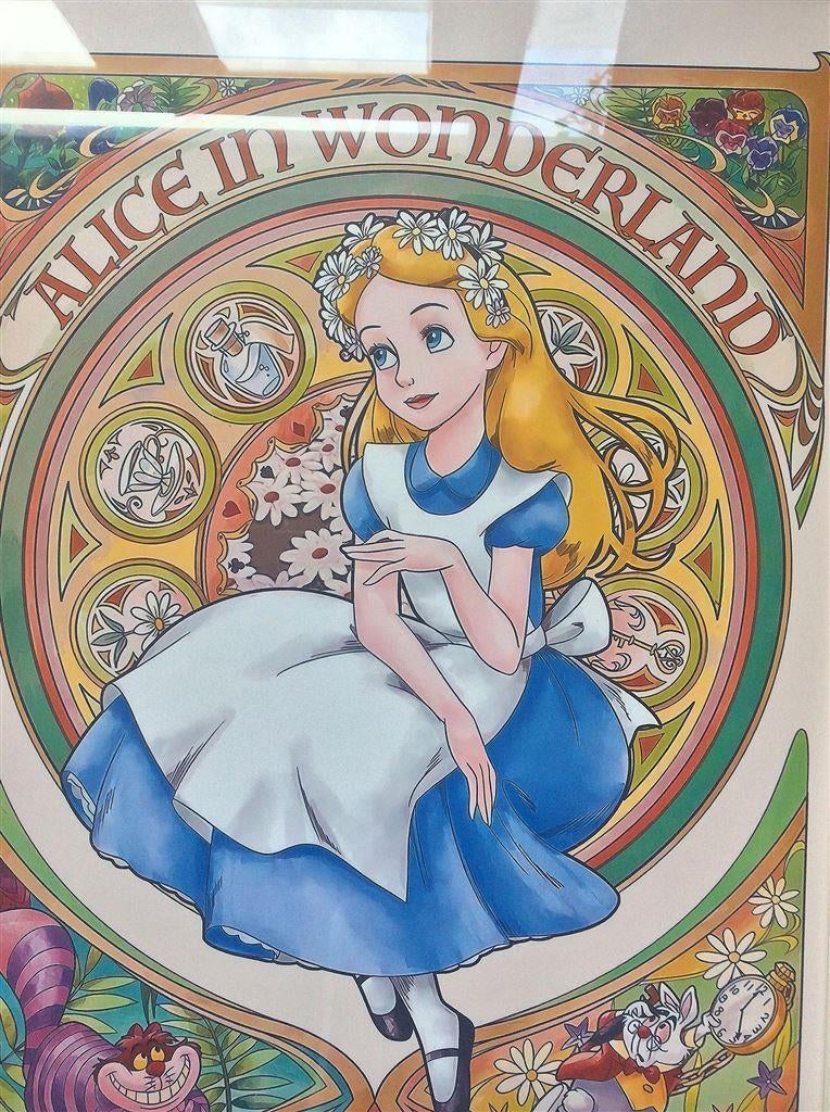 ALICE IN WONDERLAND Mucha jugendstil stijl Poster in Lijst, Verzenden, Nieuw, A1 t/m A3, Film en Tv