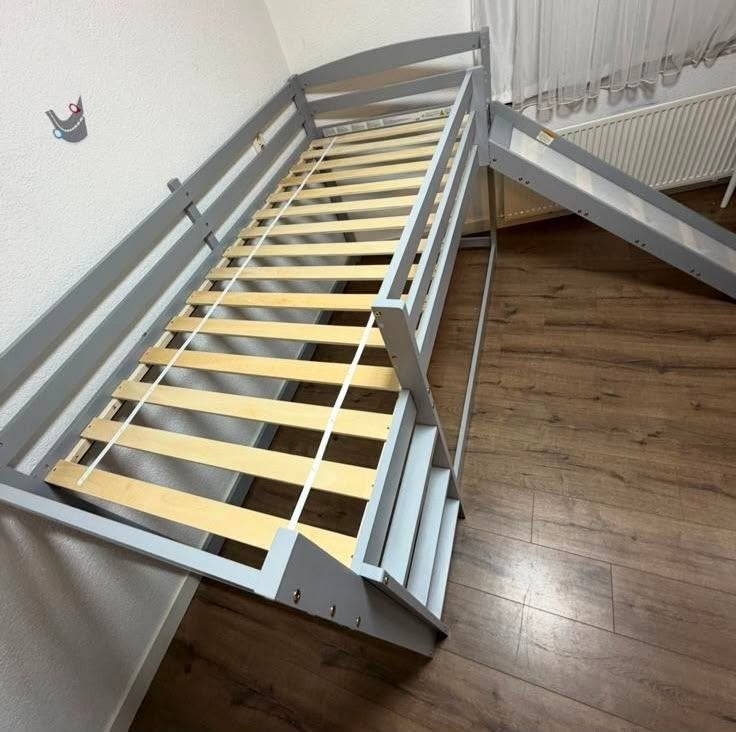 Hoogslaper, Ophalen, 85 tot 100 cm, Lattenbodem, Zo goed als nieuw